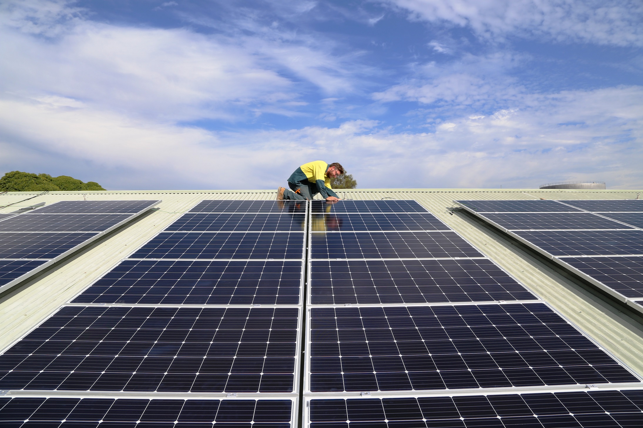 Petersham Town Hall solar panel installation